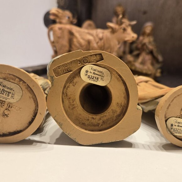 Gorgeous, 13 figure, Vintage, FONTANINI (5 Inch) Nativity scene with Creche - Picture 8 of 16